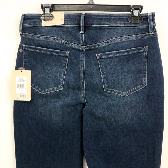 NYDJ Womens Straight Ankle Jeans 8 Blue Wonderland Relaxed Square Pockets NWT - Picture 9 of 16